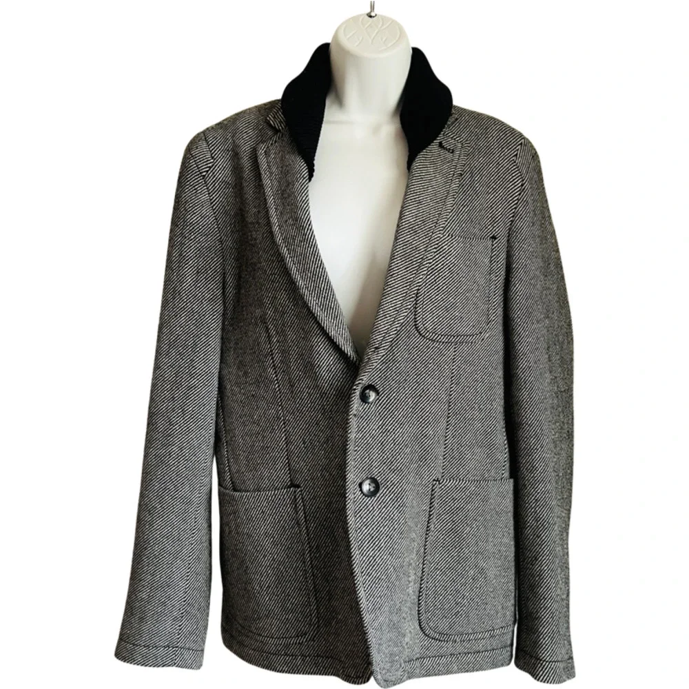 G-Star Raw Correct Line Harris Tweed Wool Blazer Removable Collar size 48 / M